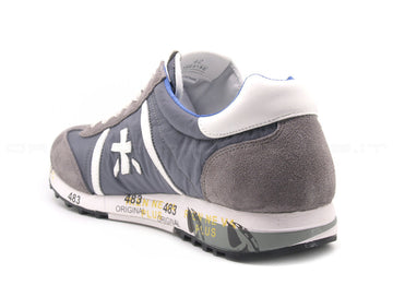 Premiata uomo lucy camoscio tessuto uomo grigio