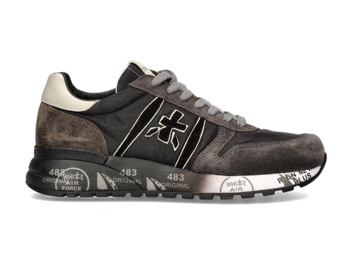 Premiata uomo sneakers Lander marrone nere