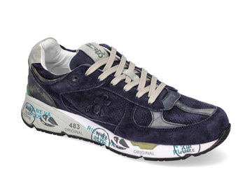 Premiata uomo Mase sneakers in camoscio blu c