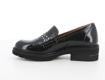 Melluso donna mocassini in vernice nera