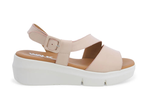 Melluso Sandali Comfort con Zeppa Comoda Tomaia Pelle rosa cipria R80424-223168