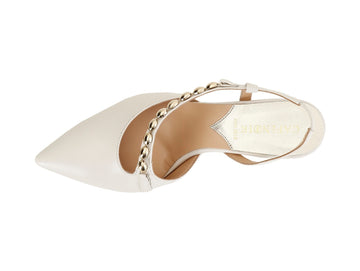 CafèNoir Slingback Elegant asymmetric leather strap