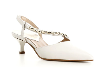 CafèNoir Slingback Elegant asymmetric leather strap