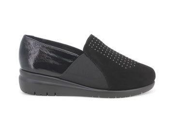 Melluso donna scarpe comfort pianta larga nero K55235-217769