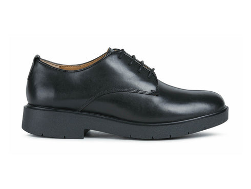 Geox Spherica scarpe derby donna pelle liscia nera D16QRA