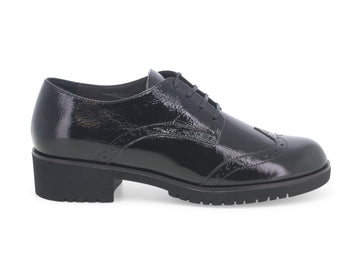 Melluso donna derby coda di rondine in vernice nera R35504-218457