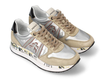Premiata Tris platform shoes in suede fabric