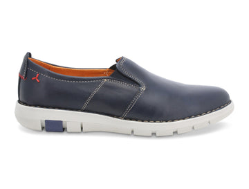 Melluso scarpe estive senza stringhe in pelle blu U41002B-213771