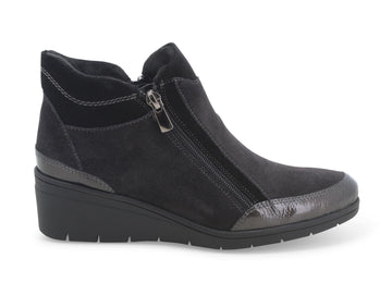 Melluso scarponcini donna camoscio con 2 zip grigia K91604B-216763