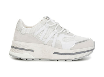 CafèNoir sneakers donna tessuto mesh e suede bianco C1DB9070-W005