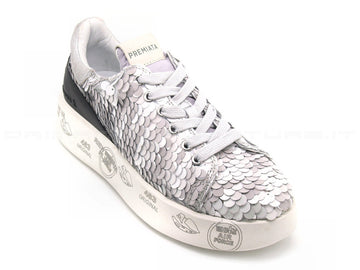 Premiata belle sneakers paillettes donna grigio