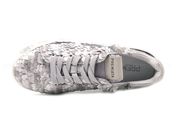 Premiata belle sneakers paillettes donna grigio