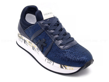 Premiata liz sneakers tessuto lurex donna blu