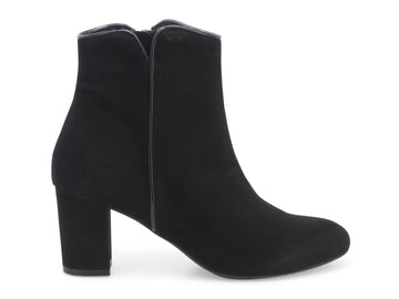 Melluso stivaletti invernali eleganti in camoscio nero Z422B-218804