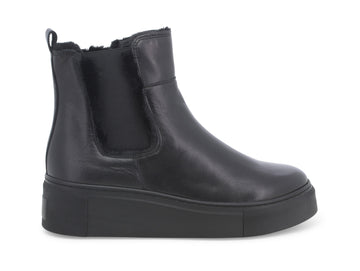 Melluso stivaletti invernali in pelle con zip 036105-217390 nero