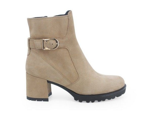 Melluso stivaletti donna zip tomaia camoscio beige L5331-acero