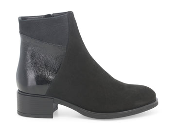 Melluso donna stivaletti tacco basso camoscio nero K91857-216804