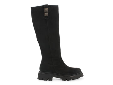 Melluso stivali suola carrarmato tomaia camoscio nero R45367-217555