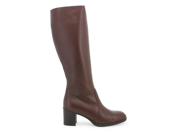 Melluso stivale tacco medio tomaia pelle marrone Z244B-216923
