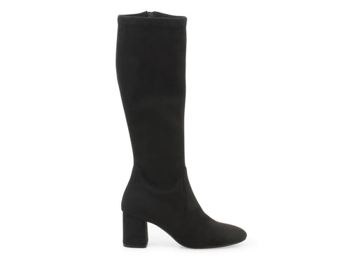 Melluso stivali tessuto elasticizzato camoscio nero Z410B-218589