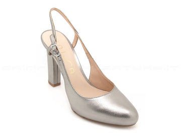 Unisa chanel con tacco alto donna argento