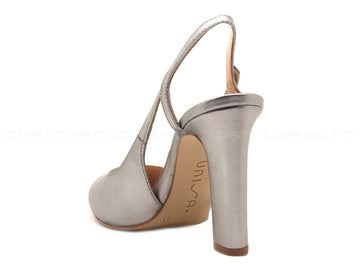 Unisa chanel con tacco alto donna argento