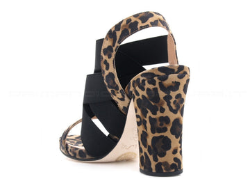Unisa sandali animalier tacco alto donna nero