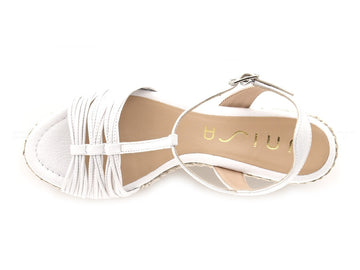 Unisa sandali con zeppa alta donna bianco