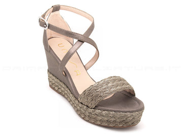 Unisa sandali con zeppa alta donna bronzo