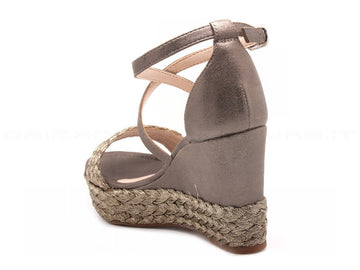 Unisa sandali con zeppa alta donna bronzo
