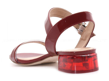 Unisa sandali con tacco in pvc donna rosso