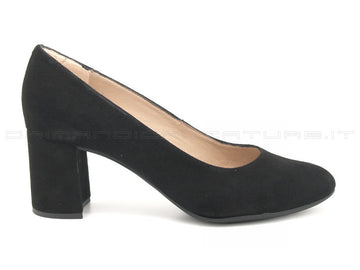 Unisa décolleté camoscio nero donna nero