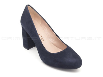 Unisa décolleté camoscio blu donna blu