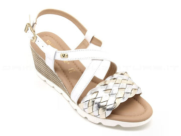 Valleverde sandali con fascia intrecciata donna bianco