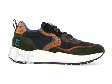Voile Blanche sneakers Club 01 tessuto camoscio  verde