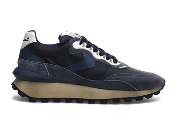 Voile Blanche sneakers Qwark Hype camoscio tessuto blu grigio