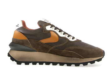 Voile Blanche Qwark Hype sneakers pelle tessuto verde marrone